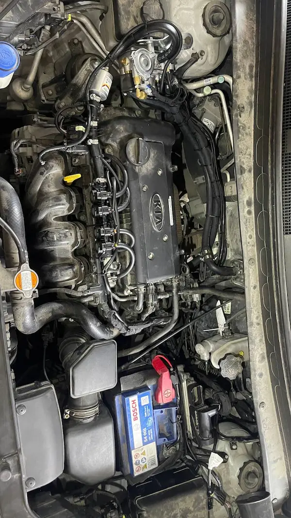 Встановлення ГБО на Kia Soul у Запоріжжі під капотом